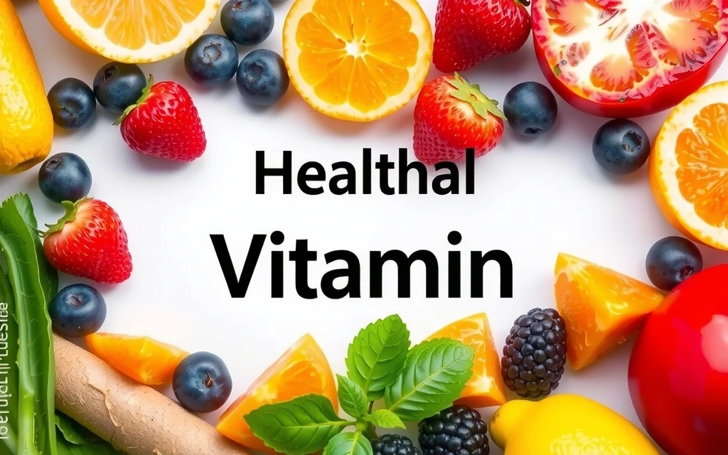 Variedad de frutas y verduras frescas, ricas en vitaminas.